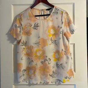 Banana Republic Floral Blouse-Scalloped edge